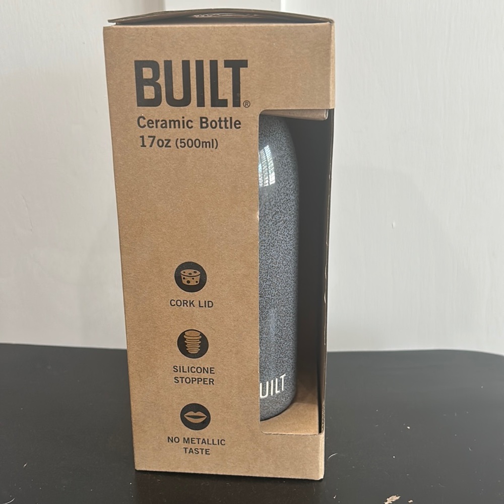 BUILT - 17 oz(500ml) - Ceramic Bottle w/ Cork Top